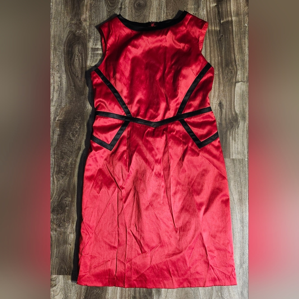 Red and Black Halter Sheath Mini Dress